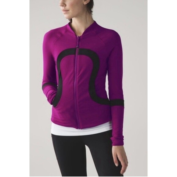 Lululemon Find Your Bliss Purple/Black Reversible Jacket Full Zip Up Women’s 4 - Picture 14 of 16